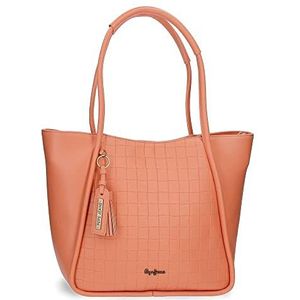 Pepe Jeans Naiara dames T-shirt, oranje, 42,5 x 38 x 12 cm, tote, perzik, één maat, handtas, Vissen, Taille unique, handtas