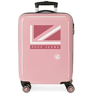 Pepe Jeans Carol cabinetrolley, roze, 38 x 55 x 20 cm, hard plastic, zijdelingse combinatiesluiting, 34 l, 2 kg, 4 wielen, handbagage