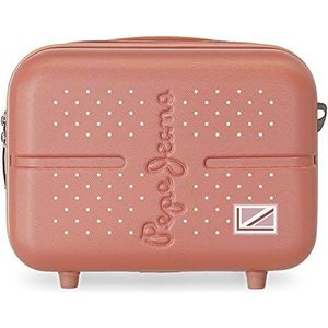 Pepe Jeans Laila toilettas met schoudertas, terracotta, 29 x 21 x 15 cm, stijf, ABS 9,14 l