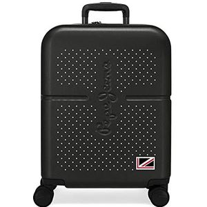 Pepe Jeans Laila cabinetrolley, zwart, 40 x 55 x 20 cm, stijve ABS-sluiting, geïntegreerd, TSA-sluiting, 37 l, 2,74 kg, 4 wielen, uittrekbaar, handbagage
