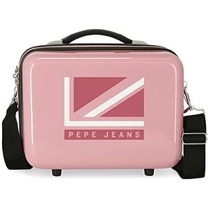 Pepe Jeans Carol toilettas met schoudertas, roze, 29 x 21 x 15 cm, stijf, ABS 9,14 l
