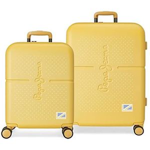 Pepe Jeans Laila kofferset, 48 x 70 x 28 cm, citroenboom, 48 x 70 x 28 cm, kofferset, oker, Eén maat, koffer, Oker, Taille unique, Koffer