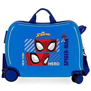 Marvel spiderman hero, Blauw, Eén maat, kinderkoffer