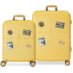 Pepe Jeans Chest Kofferset, 48 x 70 x 28 cm, citroenboom, 48 x 70 x 28 cm, kofferset
