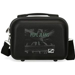 Pepe Jeans davis cabinekoffer, zwart., Taille unique, toilettas