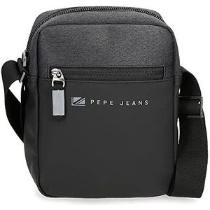 Pepe Jeans Jarvis schoudertas, zwart, 10,5 x 18 x 2 cm, zwart, Eén maat, middelgrote schoudertas