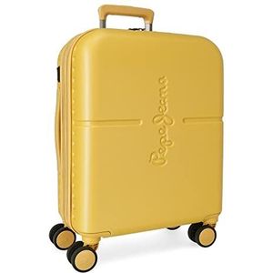 Pepe Jeans Hoogtepunt cabinekoffer, Geel, 40x55x20 cms, Uitbreidbare koffer