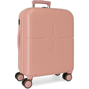 Pepe Jeans Highlight cabine trolley, roze, 40 x 55 x 20 cm, stijve ABS-sluiting, geïntegreerd, 37 l, 2,74 kg, 4 wielen, uitschuifbaar, handbagage