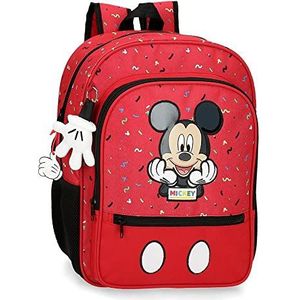 Disney It's a Mickey Thing schoolrugzak, aanpasbaar, rood, 30 x 38 x 12 cm, polyester, 13,68 l