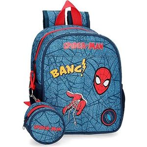 Marvel Spiderman Denim rugzak, blauw, 21 x 25 x 10 cm, polyester, 5,25 l