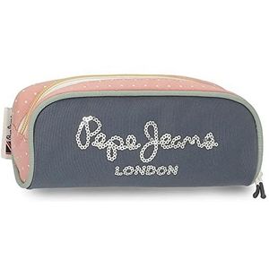 Pepe Jeans Laila pennenetui, blauw, 18 x 7 x 5 cm, polyester