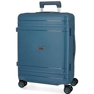 Movom Dimension cabinekoffer, blauw, 40 x 55 x 20 cm, stijf, polypropyleen, sluiting TSA 78 l, 2,66 kg, 4 dubbele wielen, handbagage, Rosa Roja, cabinekoffer