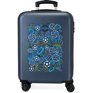 Movom Balls cabinetrolley, blauw, 38 x 55 x 20 cm, stijve ABS-combinatiesluiting, 35 l, 2 kg, 4 wielen, handbagage