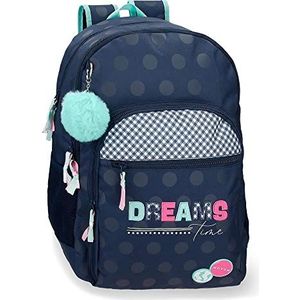 Movom Dreams Time schoolrugzak, dubbel vak, blauw, 33 x 44 x 13,5 cm, polyester, 24,68 l, Rosa Roja, Schoolrugzak met dubbel vak