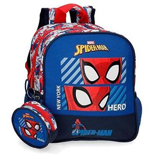 Marvel Spiderman Hero kleine rugzak, aanpasbaar, blauw, 23 x 25 x 10 cm, polyester, 5,75 l
