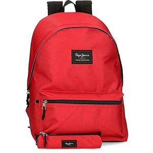 Pepe Jeans Aris rugzak voor laptop en schooltas 15,6 inch rood 31 x 44 x 17,5 cm polyester 30,01 l, Azul Y Amarillo, Rugzak voor laptop + etui voor school