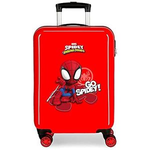 Marvel Go Spidey Handbagage, rood, 38 x 55 x 20 cm, ABS harde schaal met zijcombinatie, 34 liter, 2 kg, 4 dubbele wielen, handbagage, rood, handbagage, Rood, cabine koffer