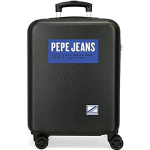 Pepe Jeans Darren Cabinetrolley, zwart, 38 x 55 x 20 cm, hard plastic, zijdelingse combinatiesluiting, 34 l, 2,74 kg, 4 wielen