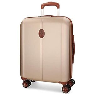 El Potro Ocuri Cabinekoffer, beige, 40 x 55 x 20 cm, hard, ABS, geïntegreerde TSA-sluiting, 37 l, 2,82 kg, 4 dubbele wielen, handbagage, beige, cabinekoffer, Beige, Handbagage koffer
