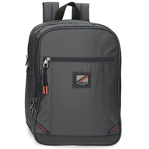 Pepe Jeans Hackney laptoprugzak aanpasbaar 15,6 inch grijs 28 x 40 x 14 cm katoen polyester en PU meerkleurig, Talla única, laptoprugzak, Meerkleurig, Talla única, laptop rugzak