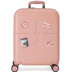 Pepe Jeans Chest Cabinetrolley, roze, 40 x 55 x 20 cm, stijve ABS-sluiting, geïntegreerd, 37 l, 2,74 kg, 4 wielen, handbagage