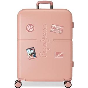 Pepe Jeans Chest koffer, middelgroot, roze, 48 x 70 x 28 cm, stijve ABS-sluiting, geïntegreerd, 79 l, 3,22 kg, 8 wielen