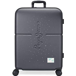 Pepe Jeans Jane Medium Suitcase, eenheidsmaat, Blauw, Eén maat, Middelgrote koffer