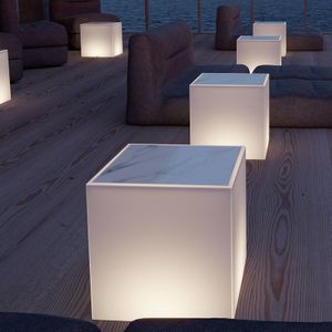 Newgarden Bora verlichte tafel met marmeren blad