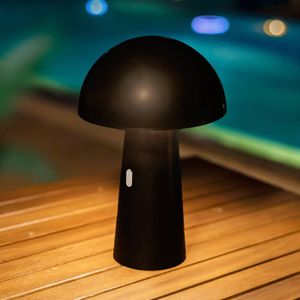 Newgarden Shitake LED accu-tafellamp IP44 zwart