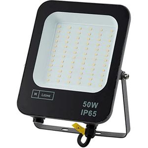 LEDme - Napoli led-schijnwerper 50W, 6.000 lumen, IP65 dimbaar, koud licht (6000 k), buitenverlichting, installatie in tuinen, patio's, parkeerplaatsen, hotels, schuren enz.