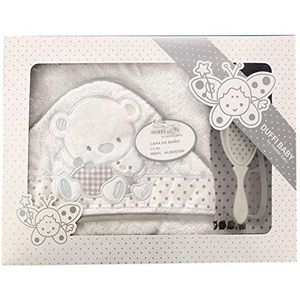 Duffi Baby 0826-11 badhanddoek + borstel + kam, grijs