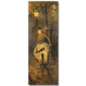 Decoratief schilderij: Dama in de nacht – Théophile Alexandre stenen 35 x 100 cm. Direct printen