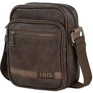 Lois - Crossbody Bag Heren, Schoudertas Dames, Schoudertas, Shoulder Bag Man, Shoulder Bag - Stijlvol en Veelzijdig 310219, Bruine