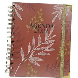 Schoolagenda pagina per dag, ideaal voor leraren en leerlingen, kleur bruin, afmetingen 2 x 18 x 21,5 cm, Sweet Color