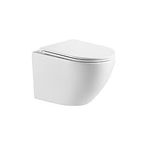 BTW Genua hangend toilet mat wit | 10 jaar garantie | afmetingen 370 x 490 x 360 mm