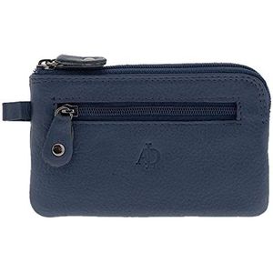 Adapell Portemonnee – lederen portemonnee – portemonnee voor heren – portemonnee voor dames – portemonnee, kaarthouder, sleutelhanger – capaciteit 12 kaarten (marineblauw), marineblauw, Superzacht