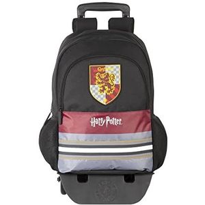 PERONA BAGS Computerrugzak met ovale trolley-adapter + trolley van Harry Potter Gryffindor, kleur, Talla Enica, casual, Kleur: zwart/bruin,, Talla única, casual