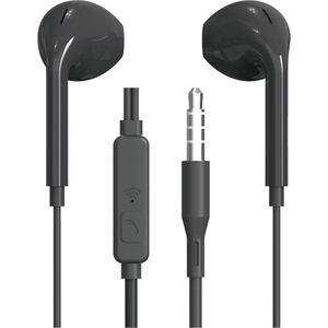 Oorjes met draad en Microfoon Model 2023 NC3162 - 3.5mm Audio jack - In Ear Oordopjes - 120cm kabel (Zwart)