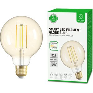 Woox R5139 Filament slimme LED lamp E27 / G95 WiFi