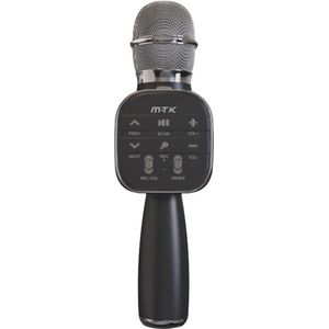 Moveteck Karaoke Microfoon Bluetooth | Karaoke set voor kinderen en volwassenen | Draaloze karaoke | Karaoke Set met Speaker en Stemvervormer - Zwart