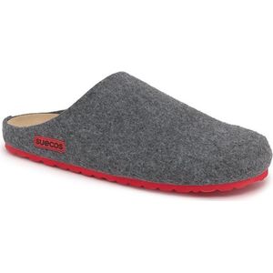 Suecos HEM heren pantoffels Grijs-Rood, maat 40