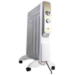 Mica radiator wit, 1 element, 2000 W, draagbaar, kantelbescherming, 2 vermogens, 54 x 79 cm