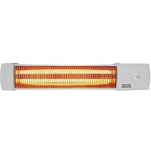 Grijze kwartskachel 600-1200w met kantelbeveiliging, pan met 2 kwartsstaven
