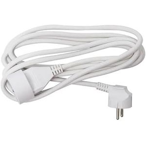 Witte verlengkabel, 2 meter, H05VV-F 3G1,5 m², stopcontact: 16 A 250 V