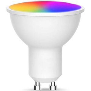 LED Spot - Smart LED - Wifi LED - Slimme LED - 5W - GU10 Fitting - RGB+CCT - Aanpasbare Kleur - Dimbaar - Afstandsbediening