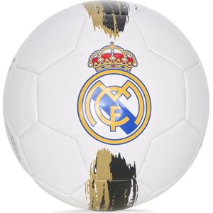 Real Madrid Brush Voetbal - Maat 5 - Real Madrid Bal - 100% PVC - Wit
