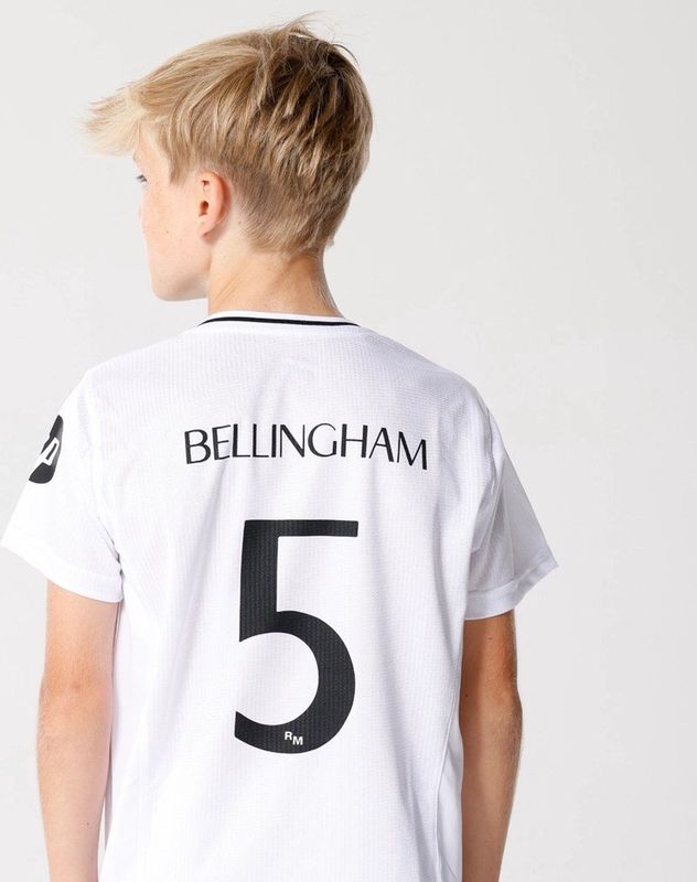 Real Madrid Bellingham T-shirt Met Korte Mouwen Voor Thuis Wit