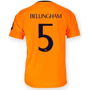 Real Madrid - Uit Shirt - Oranje - Voetbalshirt Kinderen - Jude Bellingham - 2024/2025