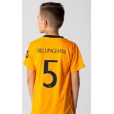 Real Madrid Bellingham, tweede teamshirt en broek, seizoen 24/25, voor kinderen vanaf 12 jaar, officieel gelicentieerd product, Oranje, 12 Jaar