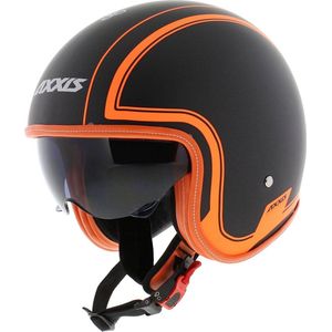 Axxis Hornet SV jethelm Royal mat zwart oranje fluor L - Motorhelm / Brommerhelm
